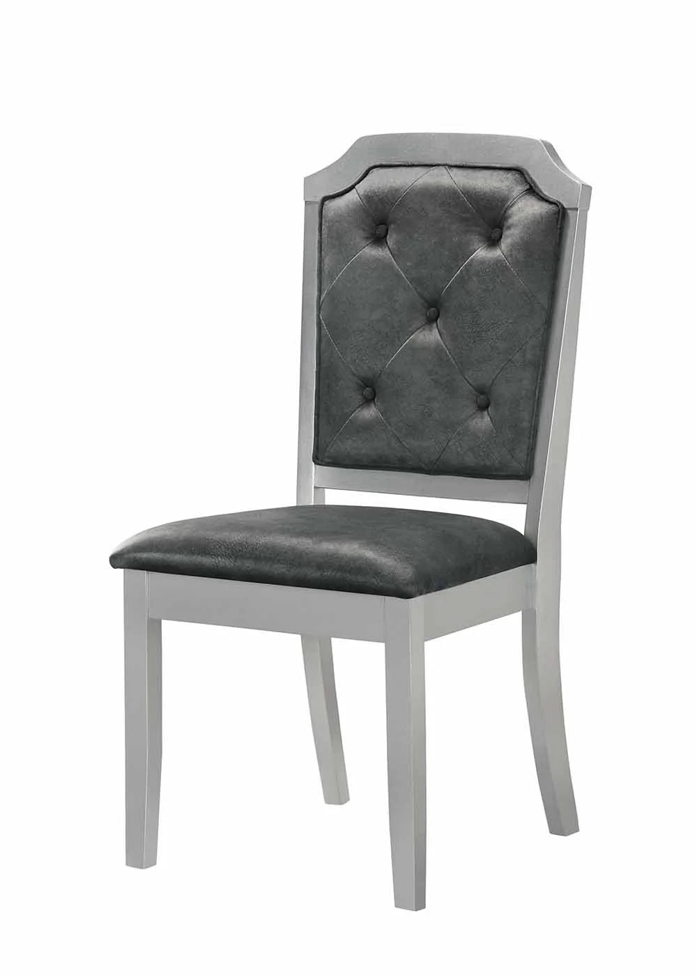 Grey Silver Dining Table Set for 6 C45680