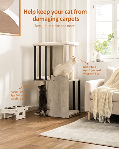 3-Tier Cat Tree Tower Condo with Sisal Scratching Posts F308