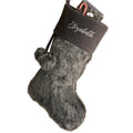 Grey Faux Fur Christmas Stocking O969526
