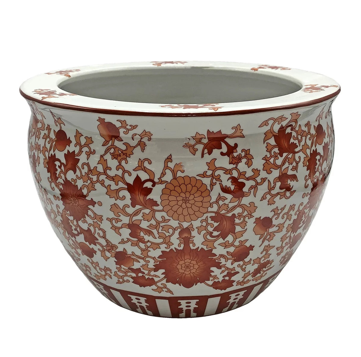 Red Coral Pattern Fish Bowl K47606