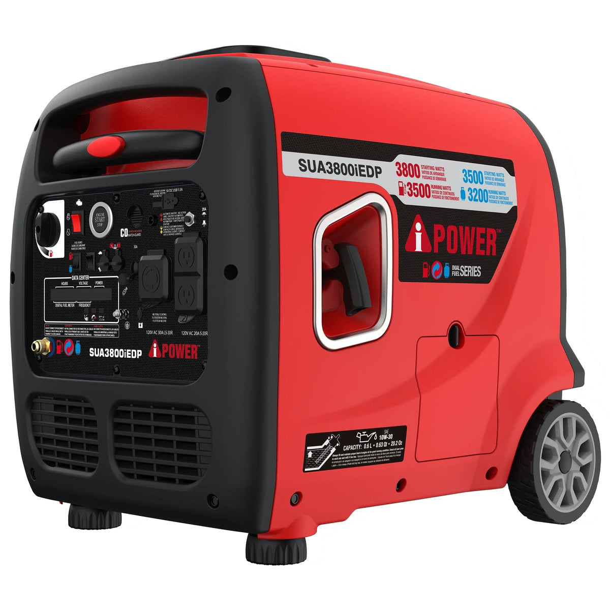 3,800-Watt Dual Fuel Portable Inverter Generator with CO Sensor U532693