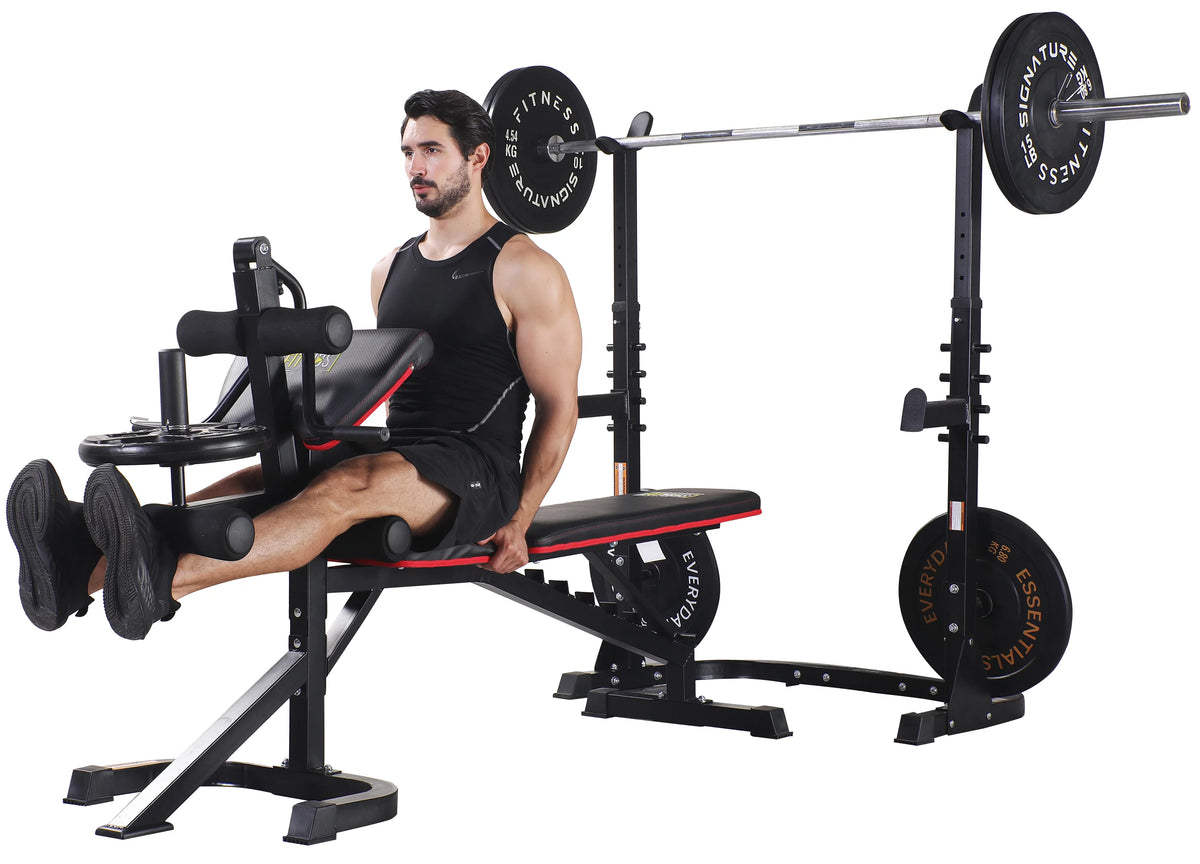Adjustable Olympic Workout Bench with Squat Rack F932385