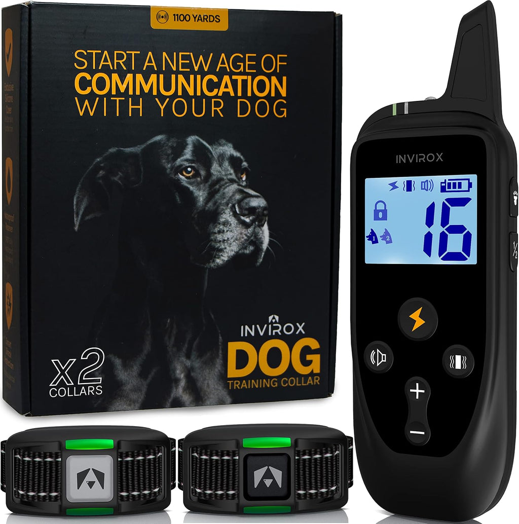 2 Pack Rechargeable Dog Training Collar with 2 Collars V9830
