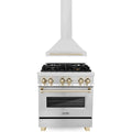 30 In. Dual Fuel Range and Range Hood in Stainless Steel M61638