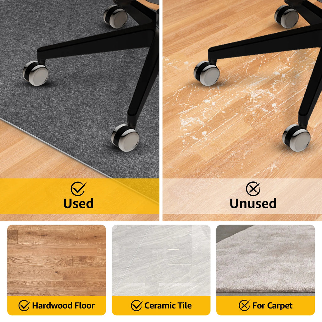 Office Chair Mat for Carpet 55"x35" Hardwood Floor Protector Mat P956