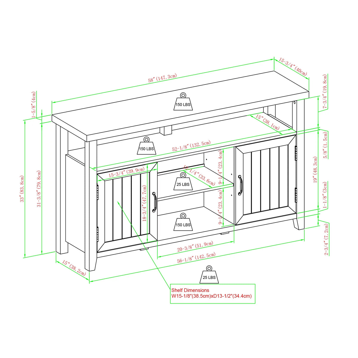Farmhouse Tall TV Stand O489944