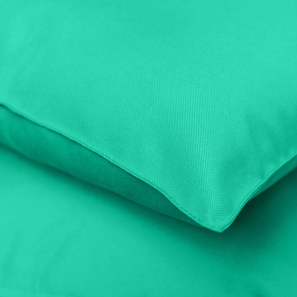 Pack of 2 Outdoor Decorative Throw Pillows 18 x 18 inch Solid Aqua Square Pillows O71602