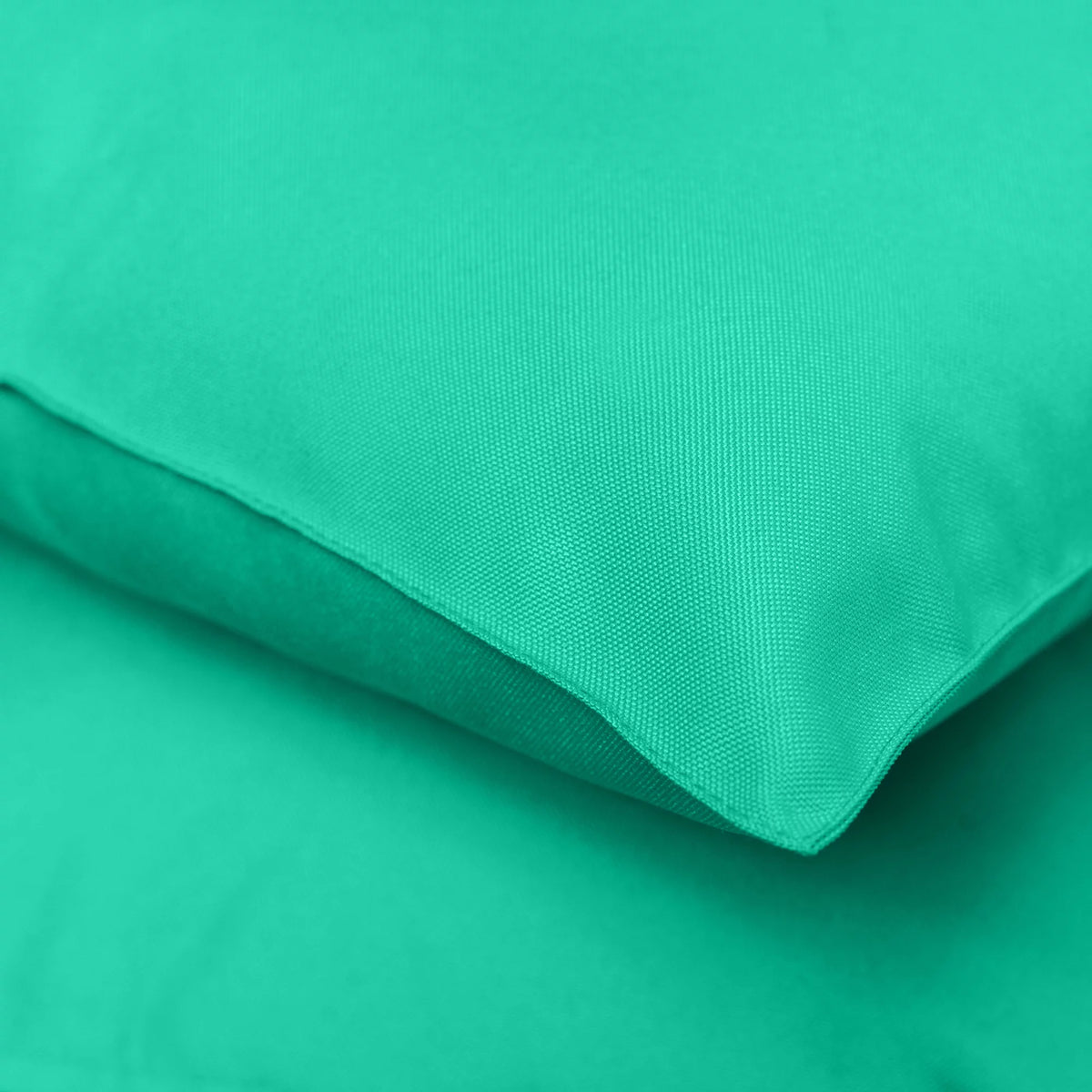 Pack of 2 Outdoor Decorative Throw Pillows 18 x 18 inch Solid Aqua Square Pillows O71602