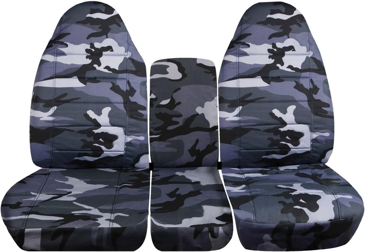 Camo Truck Seat Covers for 40/20/40 Split Bench Front Seat S152720