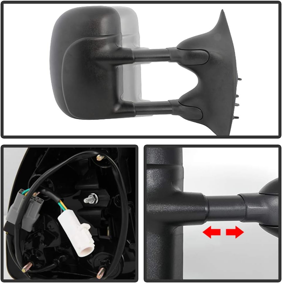 Telescoping Power Heat Side Towing Mirror Driver Passenger For Ford F250 F550 SuperDuty Excursion G74482