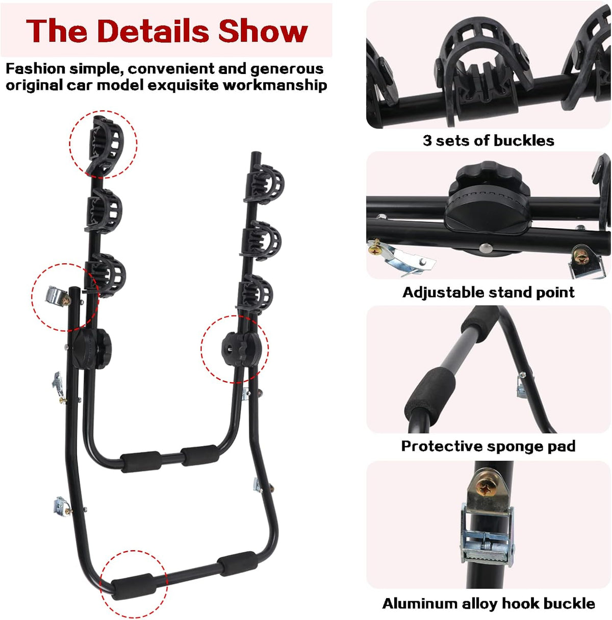 3 Bike Trunk Mount Bike Racks Pack of 2 W300