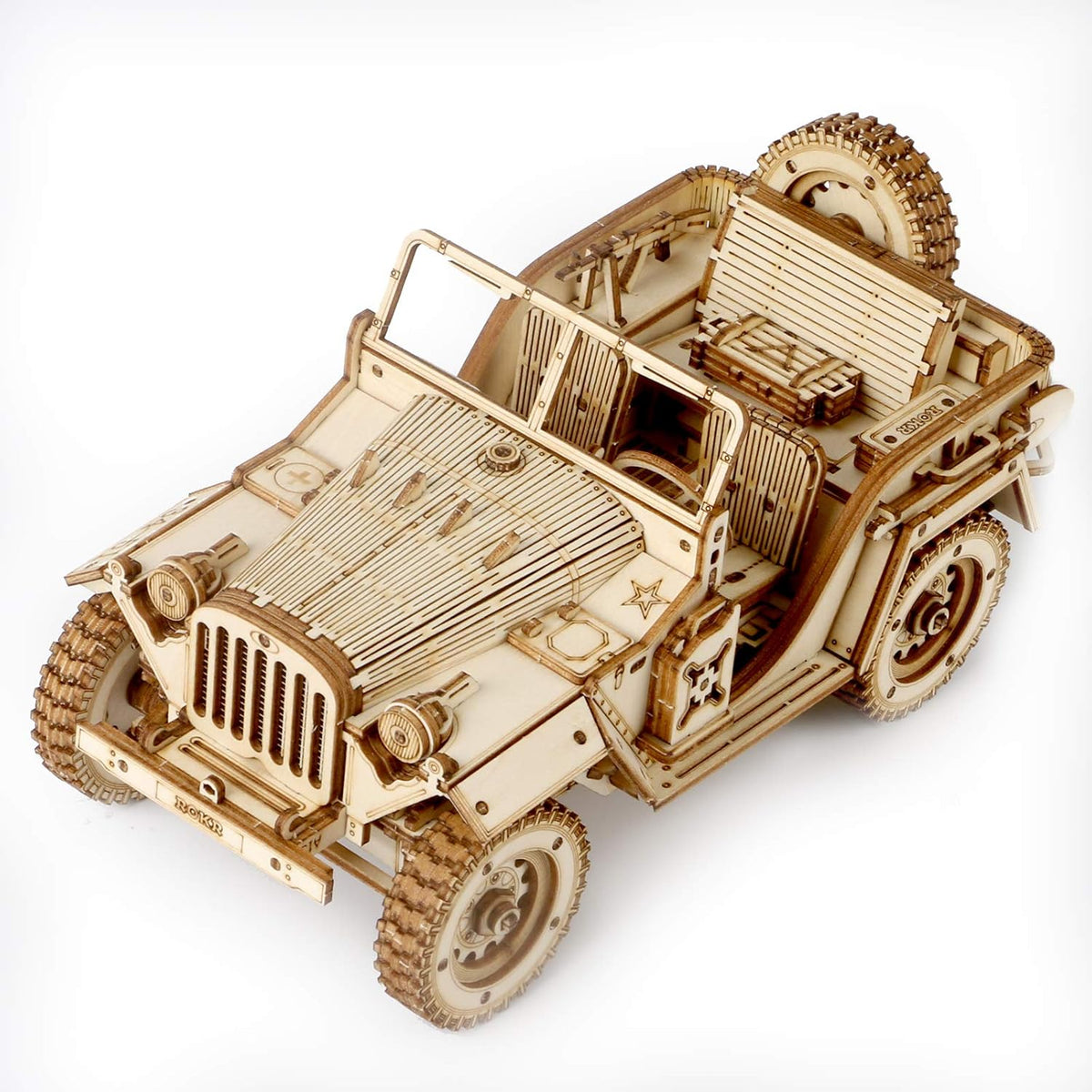 1:18 Scale Wooden 3D Puzzle Car Model Kit Q133396