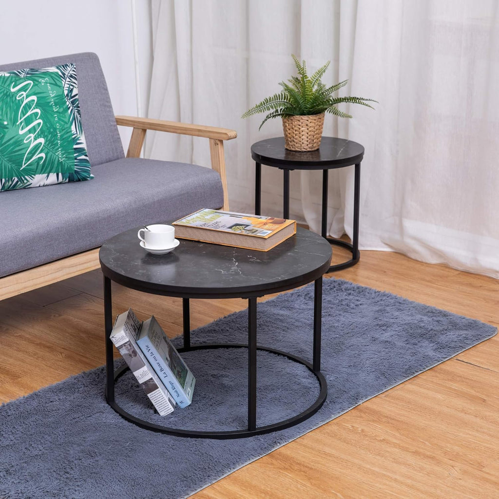 Black Kitchen End Table 15.25 Dia Set of 1 M54732