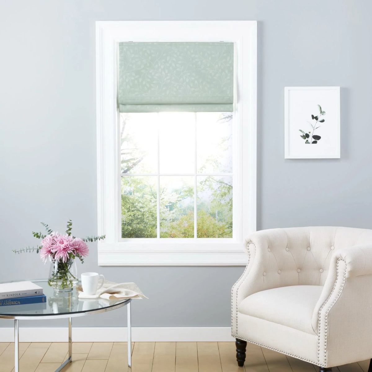 Sage 27"x 64" Blackout Roman Shade Z4841
