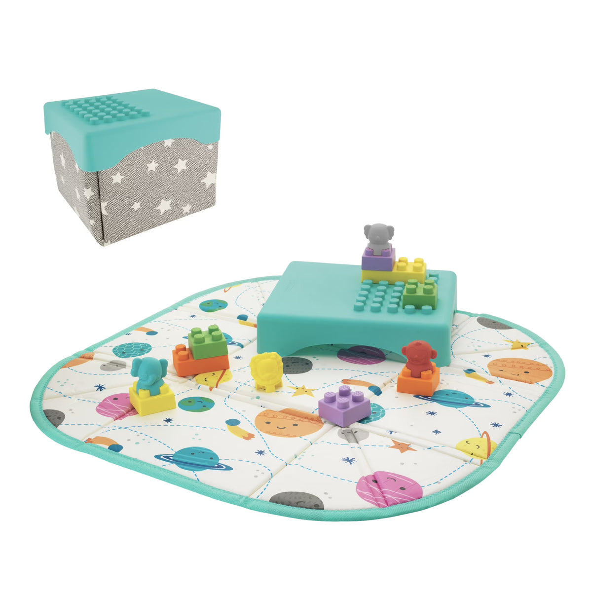 14-Piece Multicolor Building Blocks Activity Station M1519