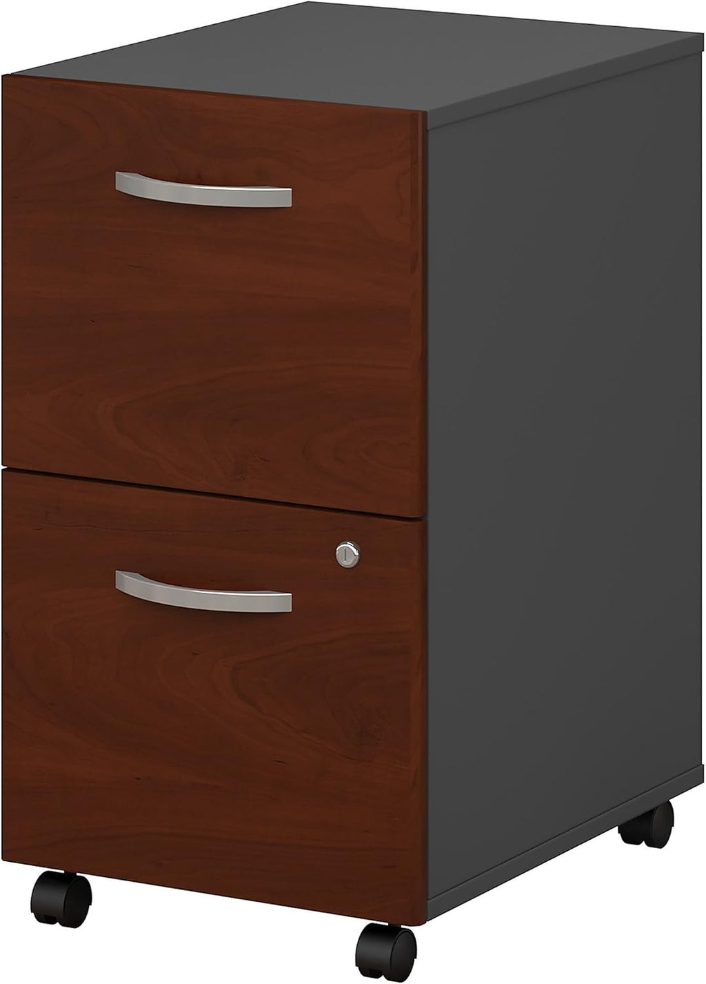 2 Drawer Mobile File Cabinet in Mahogany S4044