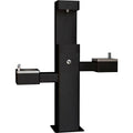 Black Outdoor Bi-Level Drinking Fountain with Bottle Filler B6251