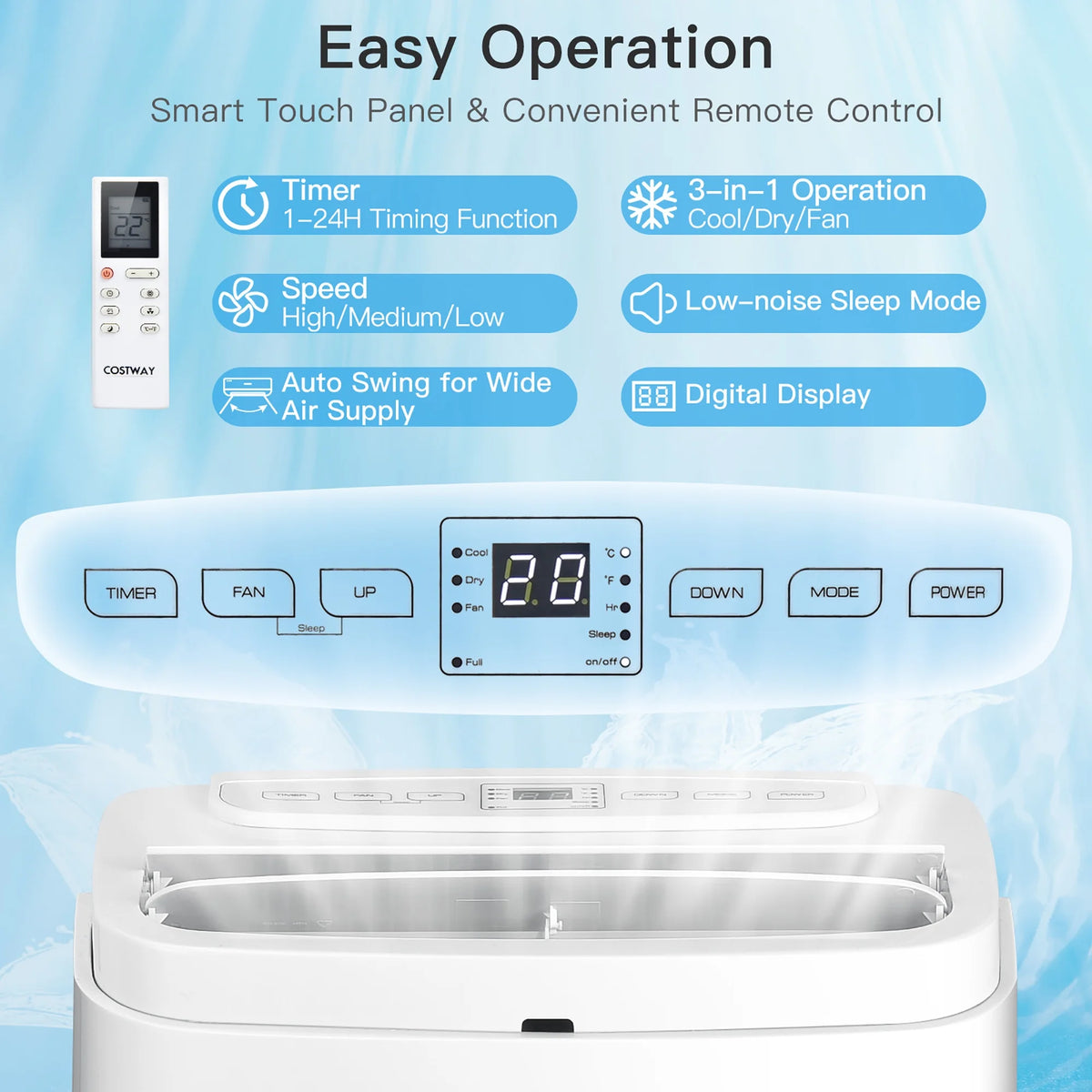 8150 BTU Portable Air Conditioner 3-in-1 Q50488
