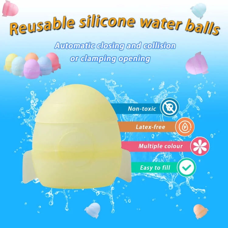 12 PCS Reusable Water Balloons with Mesh Bag Y509