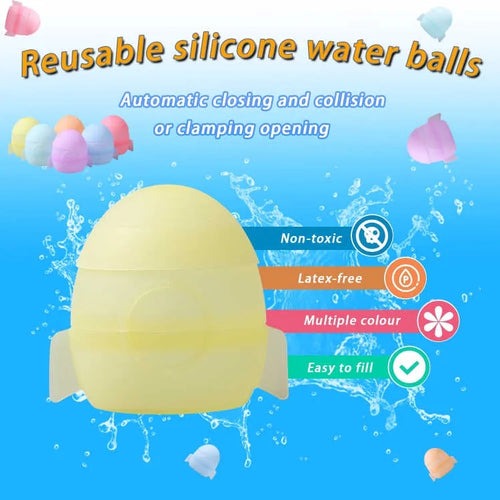 12 PCS Reusable Water Balloons with Mesh Bag Y509