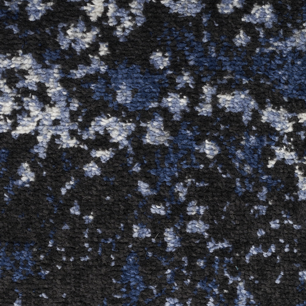 Light Blue Black Round Area Rug E938