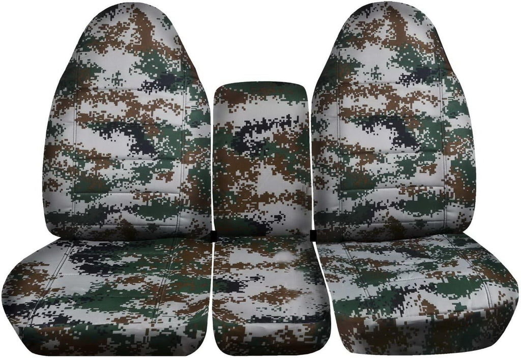 Camo Truck Seat Covers for 40/20/40 Split Bench Front Seat S152720