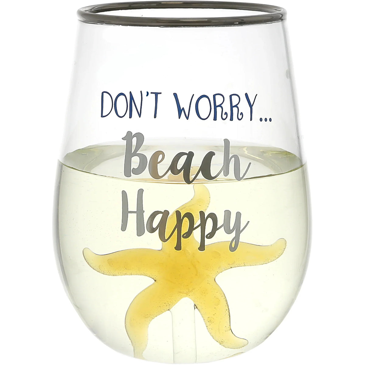 19 oz. Stemless Wine Glass with 3-D Figurine V574