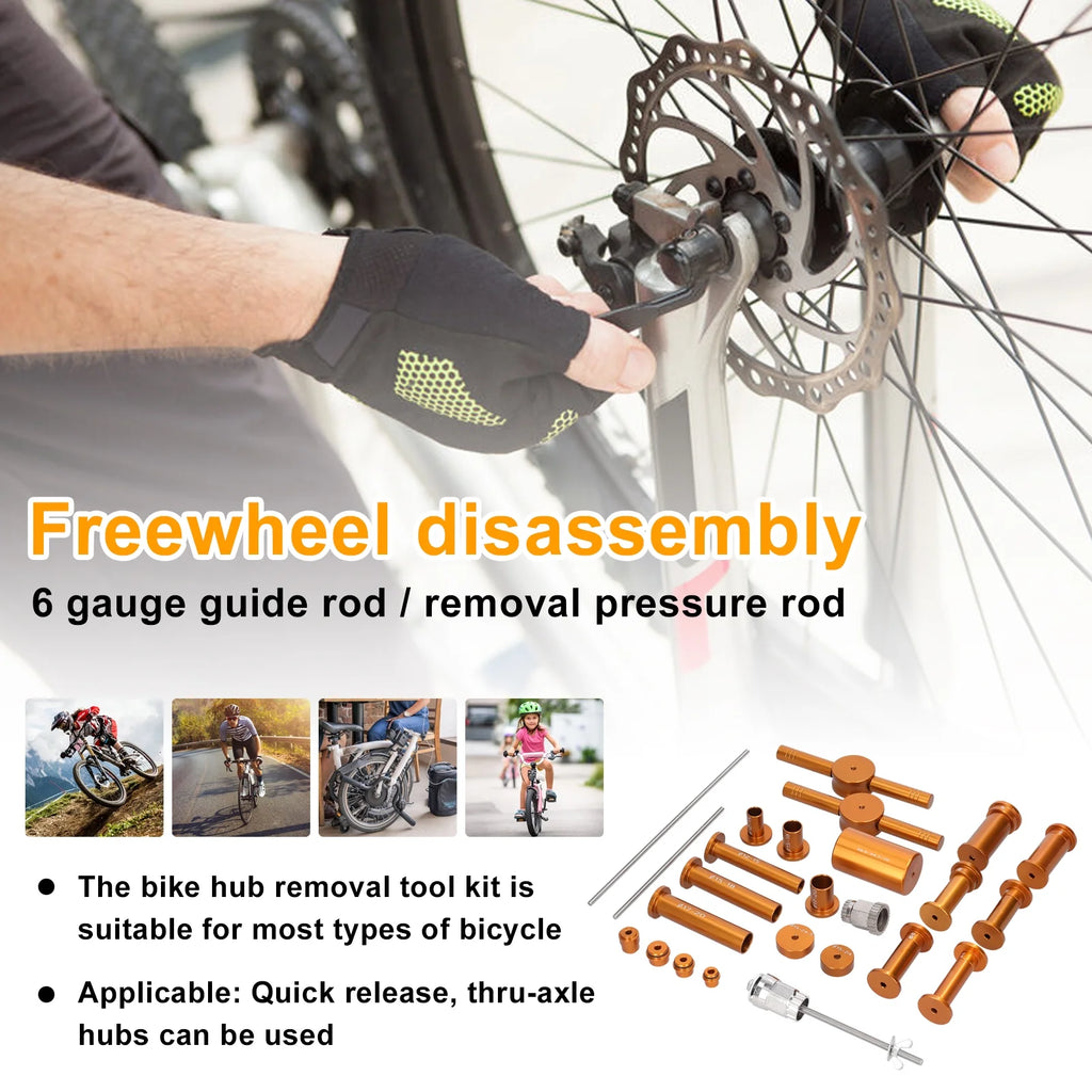 Bike Hub Bearing Tool Kit with Ratchet Repairing Tools Q138406